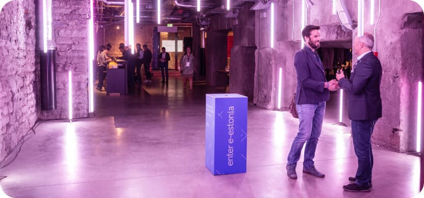 People networking at event